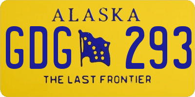 AK license plate GDG293
