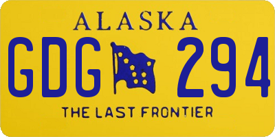 AK license plate GDG294