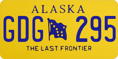 AK license plate GDG295