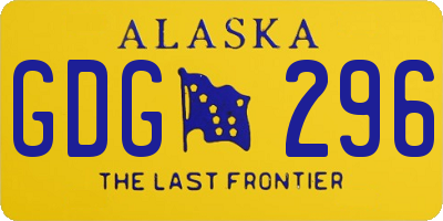 AK license plate GDG296