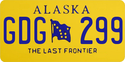 AK license plate GDG299