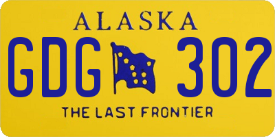 AK license plate GDG302