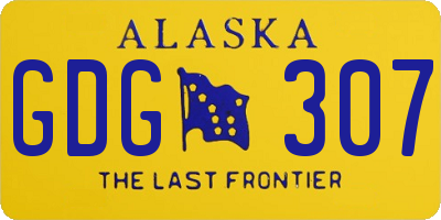 AK license plate GDG307
