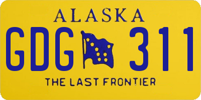AK license plate GDG311