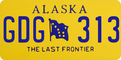 AK license plate GDG313