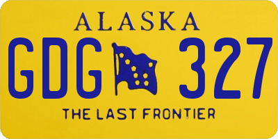 AK license plate GDG327