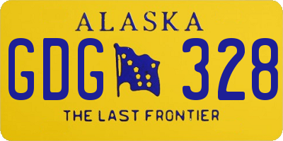 AK license plate GDG328