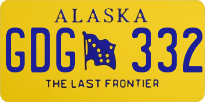 AK license plate GDG332