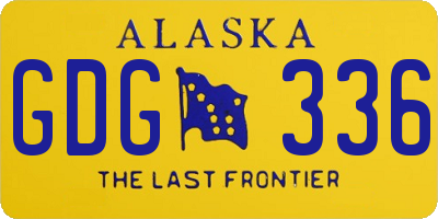 AK license plate GDG336