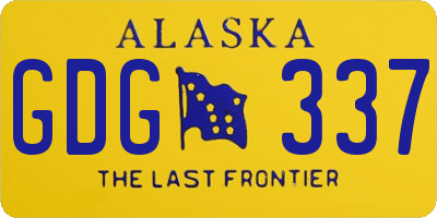 AK license plate GDG337