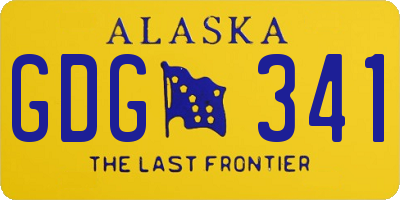 AK license plate GDG341