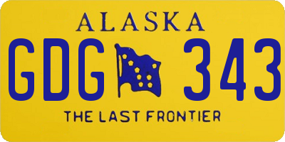 AK license plate GDG343