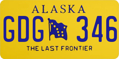 AK license plate GDG346
