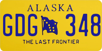 AK license plate GDG348