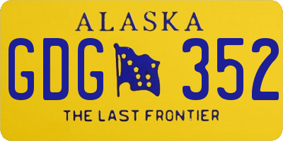 AK license plate GDG352