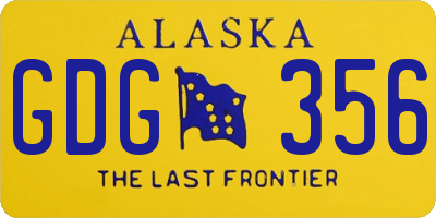 AK license plate GDG356