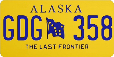 AK license plate GDG358