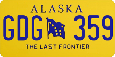 AK license plate GDG359