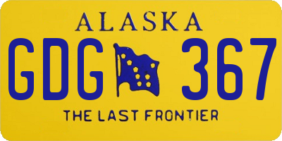 AK license plate GDG367
