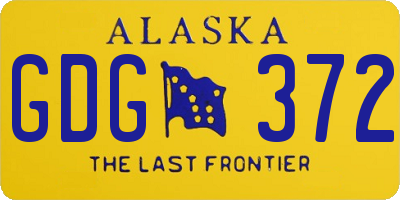 AK license plate GDG372