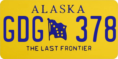 AK license plate GDG378