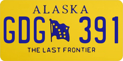 AK license plate GDG391