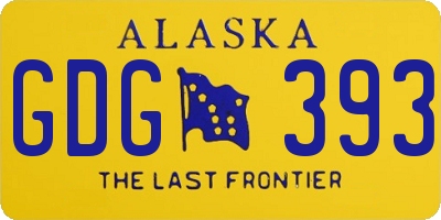 AK license plate GDG393