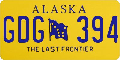 AK license plate GDG394