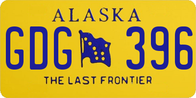 AK license plate GDG396