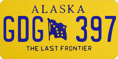 AK license plate GDG397