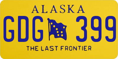 AK license plate GDG399