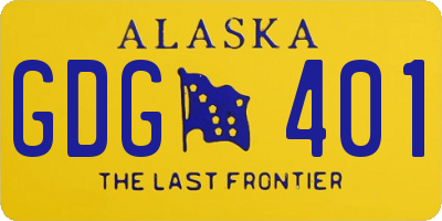 AK license plate GDG401