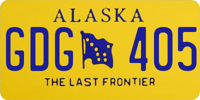 AK license plate GDG405
