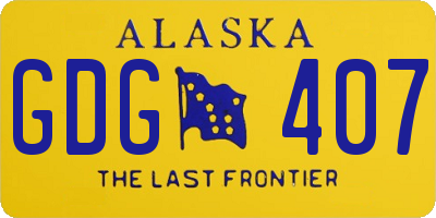 AK license plate GDG407