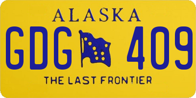 AK license plate GDG409