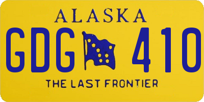 AK license plate GDG410