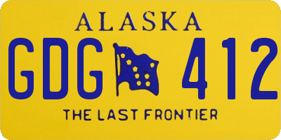 AK license plate GDG412