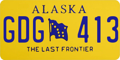 AK license plate GDG413