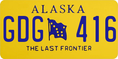 AK license plate GDG416