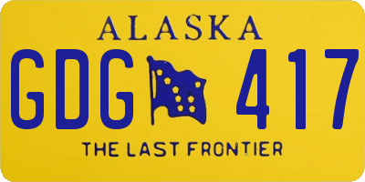 AK license plate GDG417