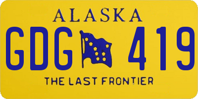 AK license plate GDG419