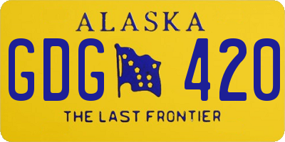 AK license plate GDG420