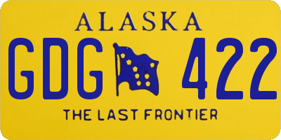 AK license plate GDG422
