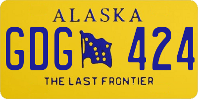 AK license plate GDG424