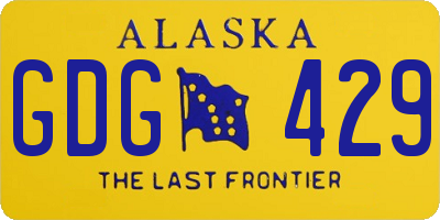 AK license plate GDG429