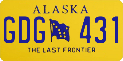 AK license plate GDG431