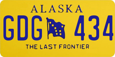 AK license plate GDG434