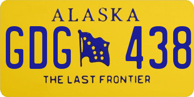 AK license plate GDG438