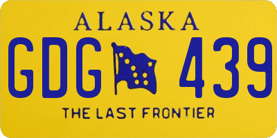 AK license plate GDG439