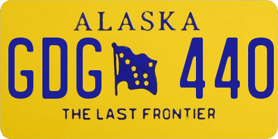 AK license plate GDG440